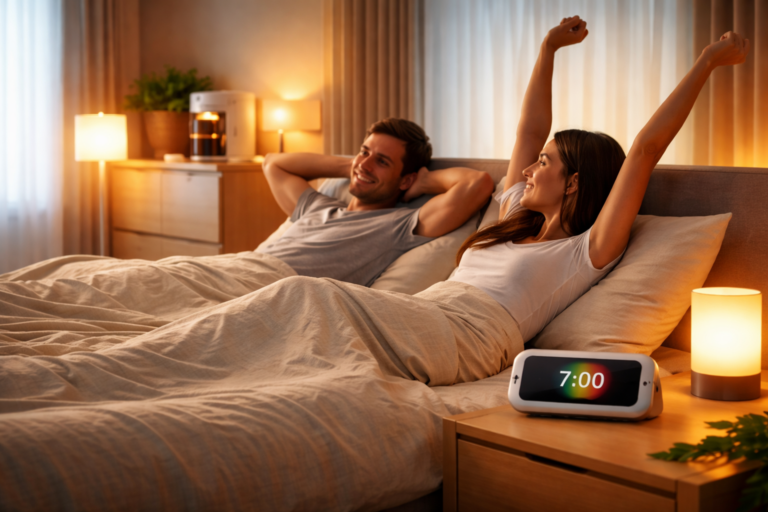 Smart living 2026 morning routine with adaptive lighting