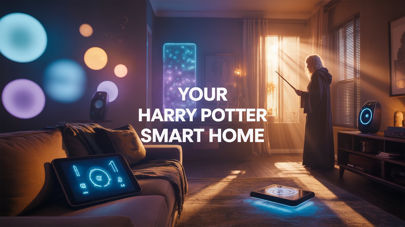 Harry Potter-inspired smart home with RGB lighting, smart devices, and magical effects creating an immersive, interactive atmosphere