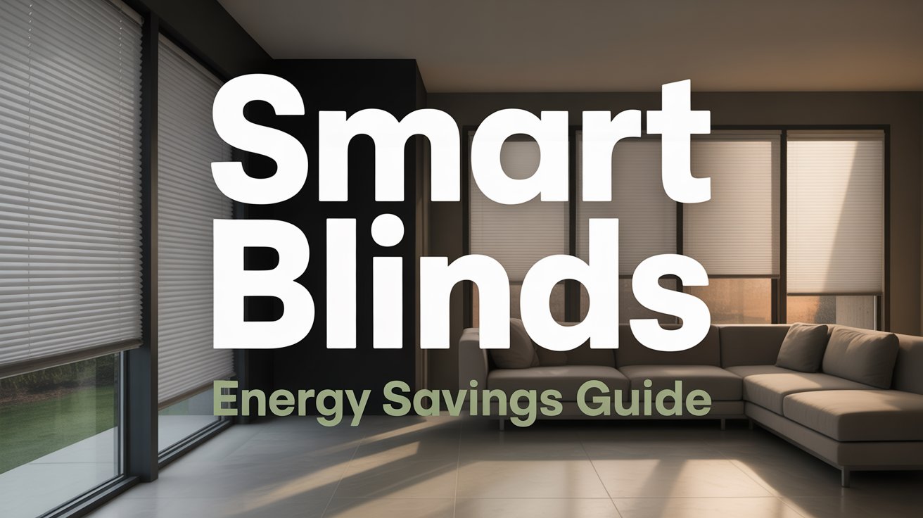 Modern living room featuring smart blinds and window treatments adjusting automatically to sunlight